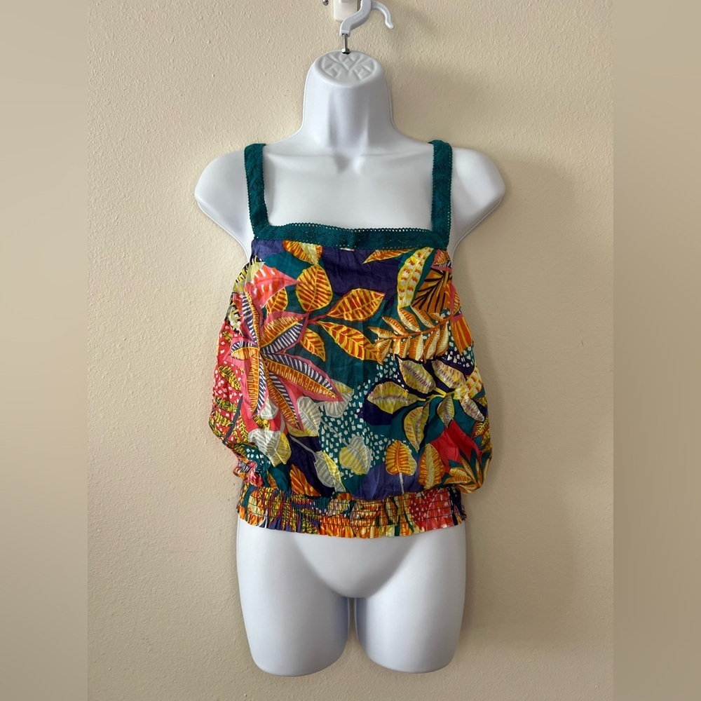 Cynthia Rowley Crochet Tropical Coastal Tank Top size M, NWOT!